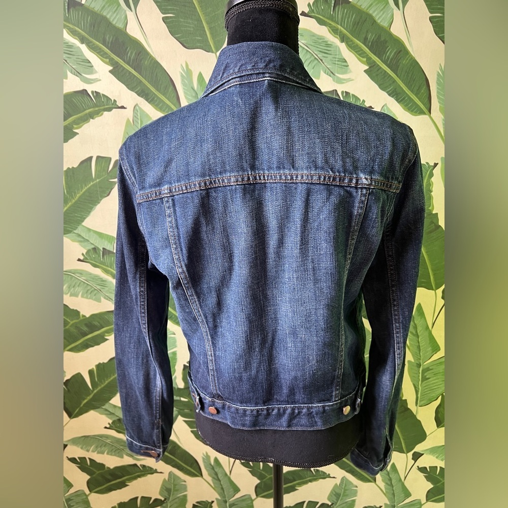 Gap Vintage Dark‎ Denim Jean Jacket Coat Womens Small Cotton - Picture 4 of 6